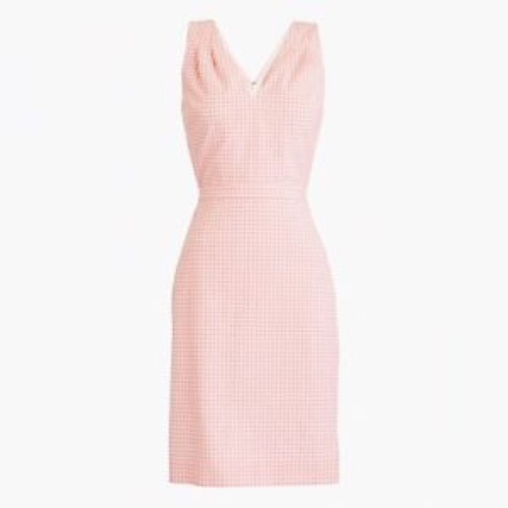 J. Crew Pink Seersucker Gingham Dress